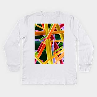 Caffeine crystals, SEM (A600/0874) Kids Long Sleeve T-Shirt